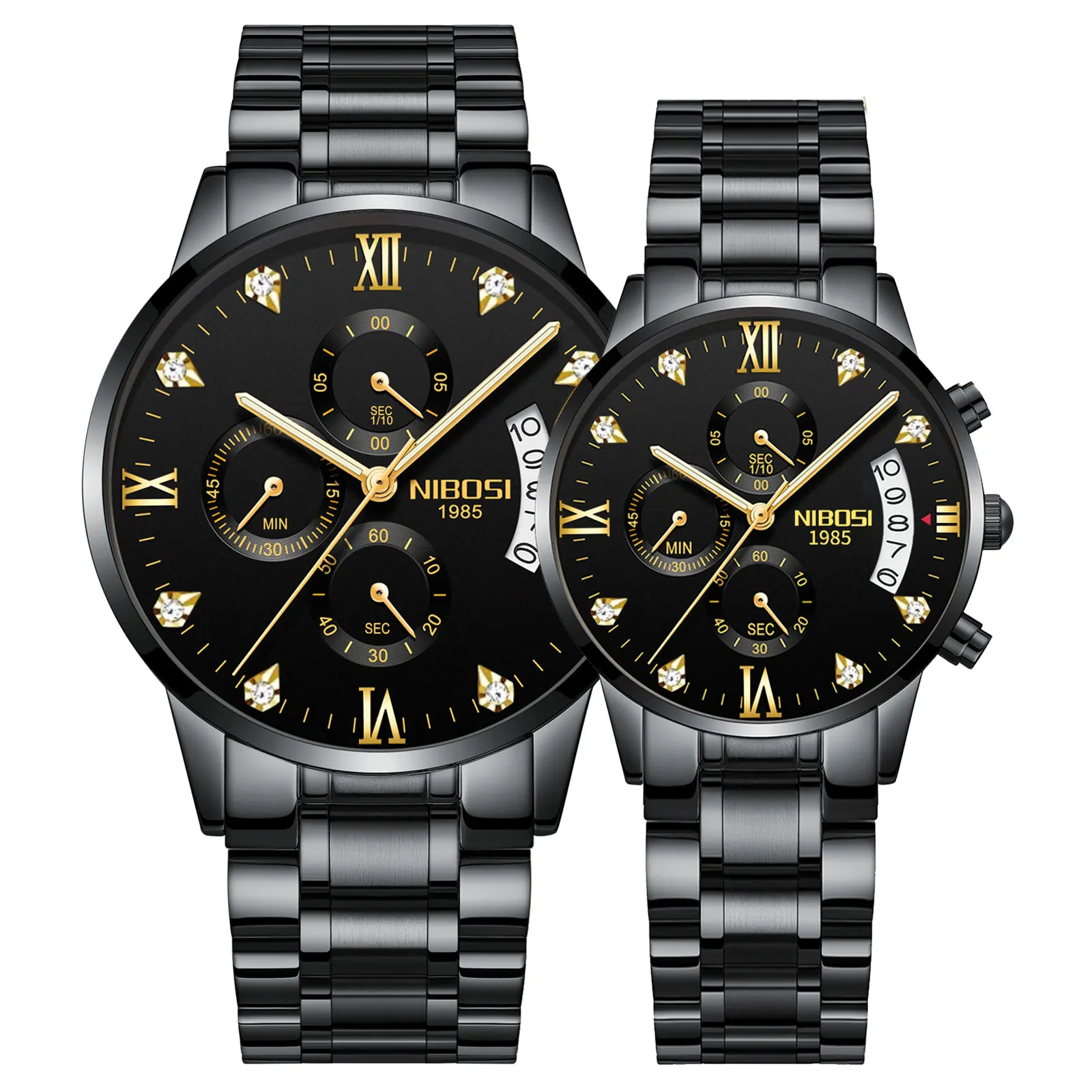 NIBOSI 2024 milenec hodinky móda waterproofquartz hodinky pro muži a žena manželé hodinky lover's náramkové hodinky reloj hombre mujer