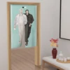 Comic Two Boys Door Curtain Two-dimensional Anime Characters Korean Comic Love Bedroom Decoration Bathroom Hanging Custom 4