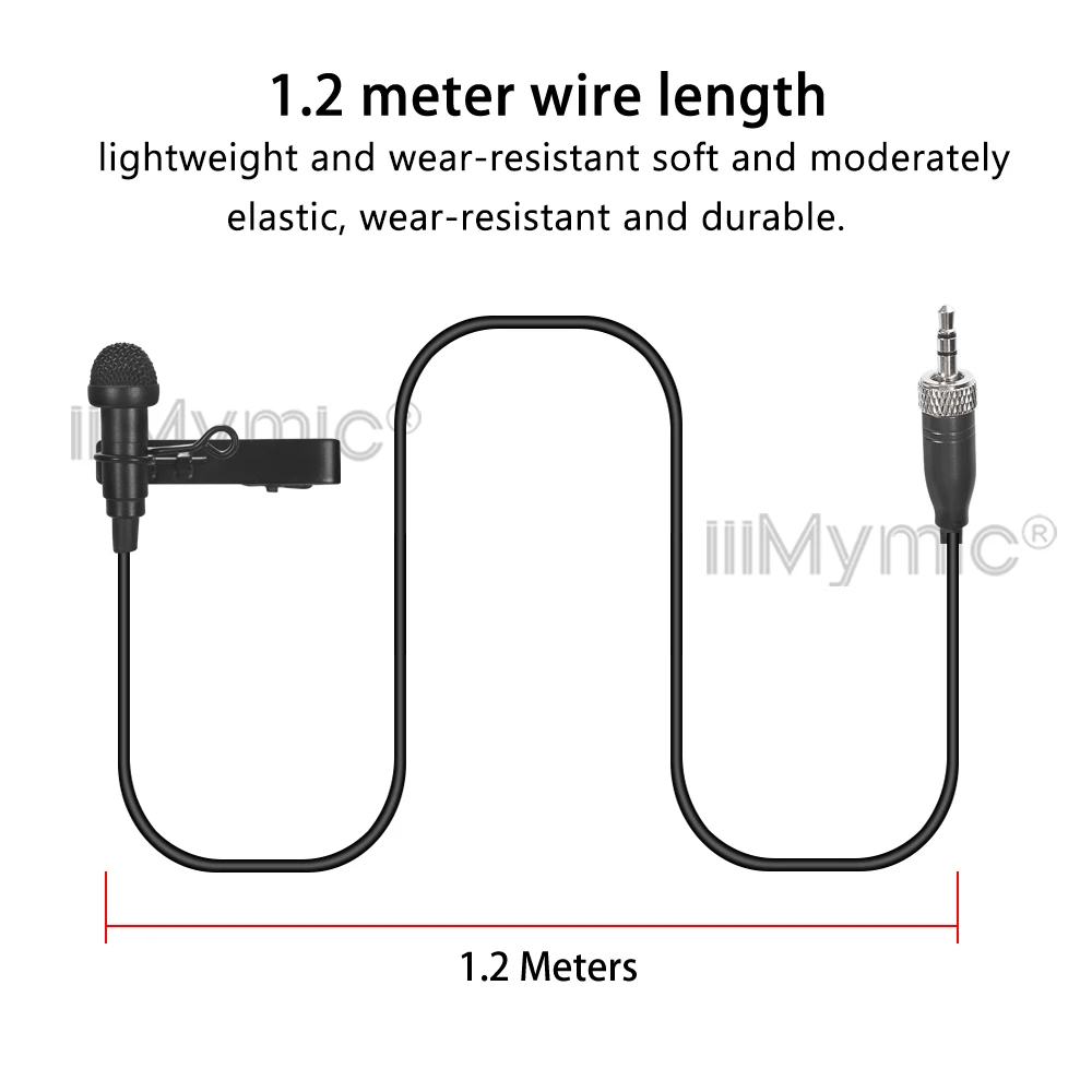 Iimymic-microfone de Lapela Omnidirecional para Sennheiser Bodypack sem Fio 3.5 mm Microfone Bloqueável Small Meeting Room Video - Image 2