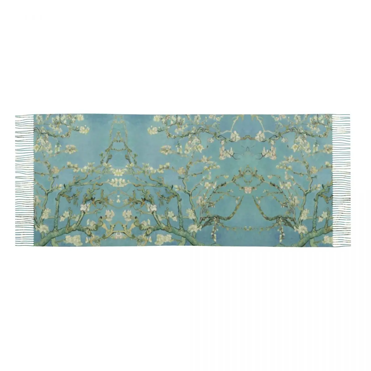 Personalized Print Almond Blossoms By Vincent Van Gogh Scarf Women Men Winter Warm Scarves Flowers Painting Shawls Wraps 5