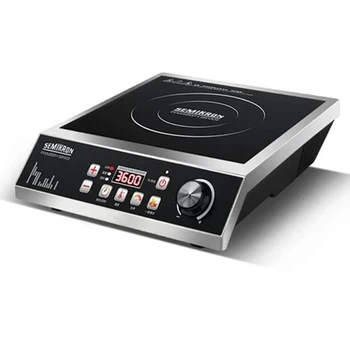 220V 3600W high-power single-head induction cooker button control maximum load-bearing 50KG black crystal pane 1