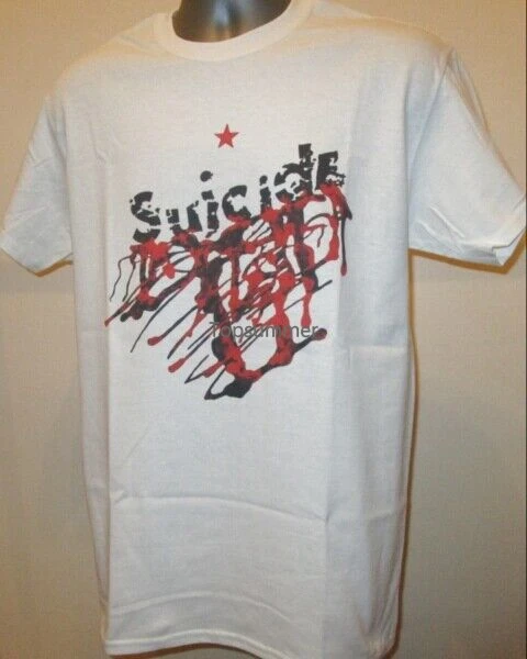 

Suicide Music T Shirt New Wave Punk Band Ghost Rider Kraftwerk Talking Heads 395