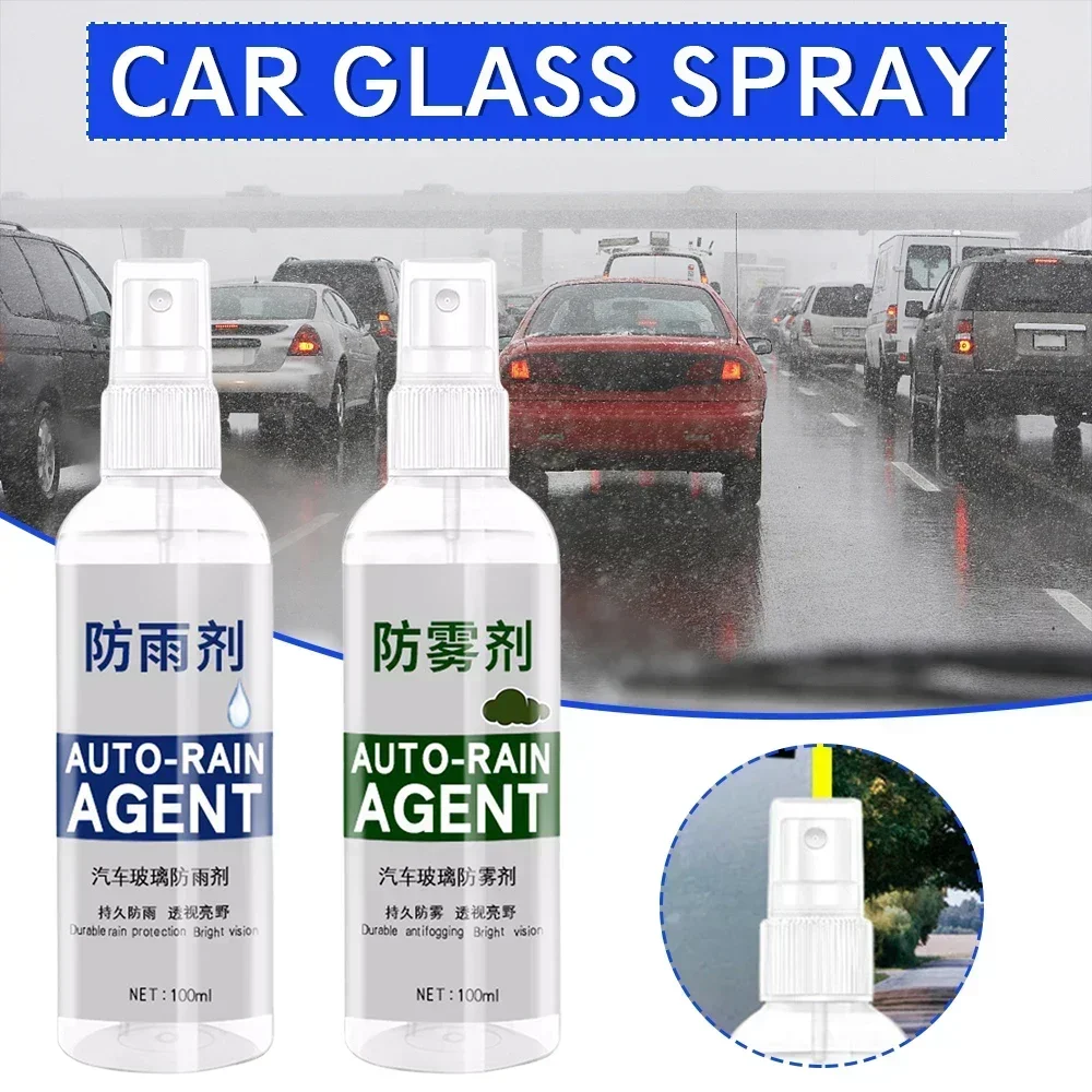 New 30/100ml Car Glass Waterproof Coating Agent Anti Fog Rain Repellent Spray for Car Easy to Store Rainproofing Agent