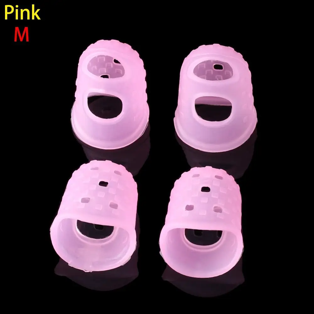 Set of 4 Silicone Finger Guards in Assorted Colors - Fingertip Protectors for String Instrument Playing