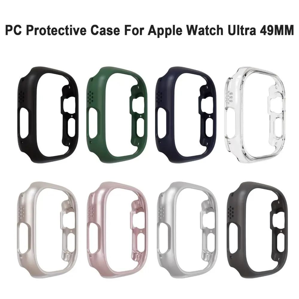 

Bumper PC Cover New Watch Hollow Screen Protector Hard Shell Accessories Case for Apple Watch Ultra 49MM Smart Watch