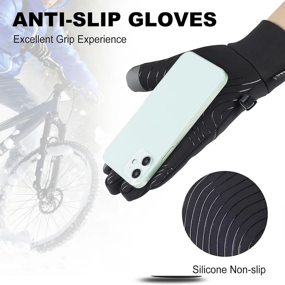 GTUBIKE Cycling Glove Outdoor Sports Running Glove Warm Touch Screen Gym Fitness Full Finger Gloves For Men Women Sports Gloves