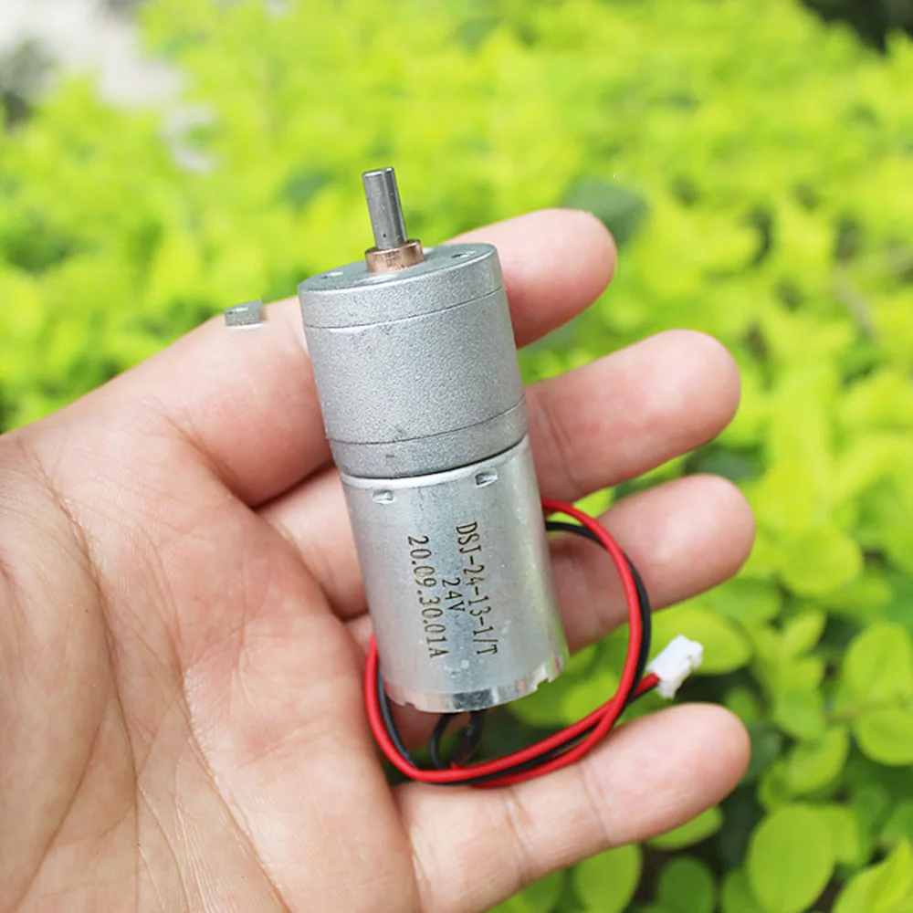 Dc 5V-24V Micro 370 Motoriduttore 25Mm Riduttore Interamente In Metallo Motore Spazzola Di Carbone 27-130 Giri/Min Velocità Lenta Coppia Elevata Per S