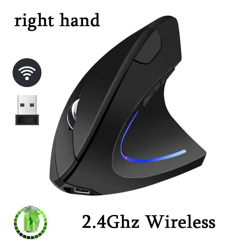 bluetooth rato vertical recarregável sem fio ergonômico mause óptico esquerda mão direita ratos dpi para computador portátil mac presente