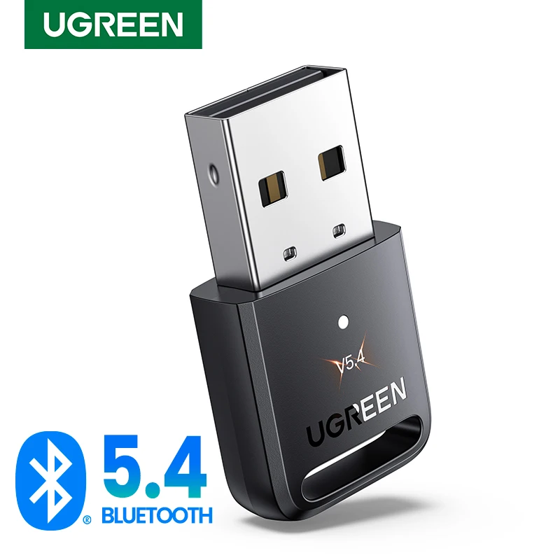 Ugreen-usb Adaptador Bluetooth para pc Dongle Mouse sem Fio Teclado Música Receptor de Áudio Transmissor Bluetooth 5.4