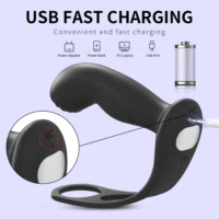 Männlicher APP-Analvibrator, 3-in-1, vibrierender Penisring, G-Punkt-Prostata-Massagegerät, 10-Gang-Buttplug-Stimulator, Paare, Sexspielzeug für Männer 4