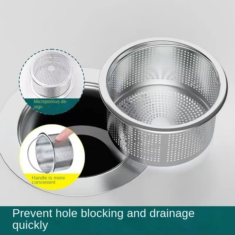 Stainless Steel Sink Filter Screen Kitchen Supplies Filter Sewer Anti-clogging Bathroom Sink Strainer Drain Hole