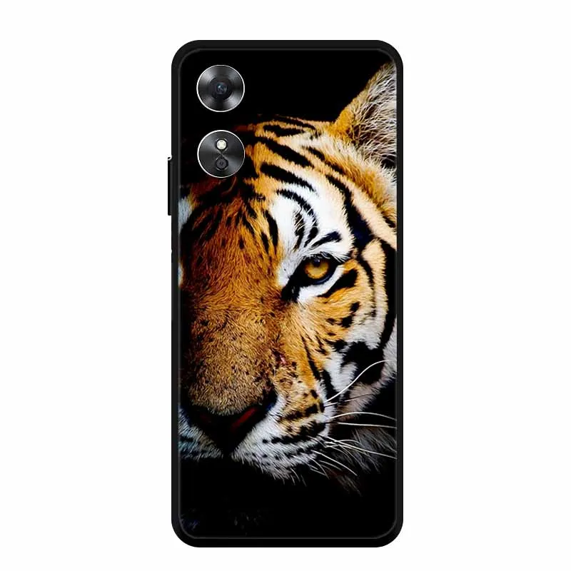 Cool Animal Design Black Edge Silicone Soft Phone Cover Case
