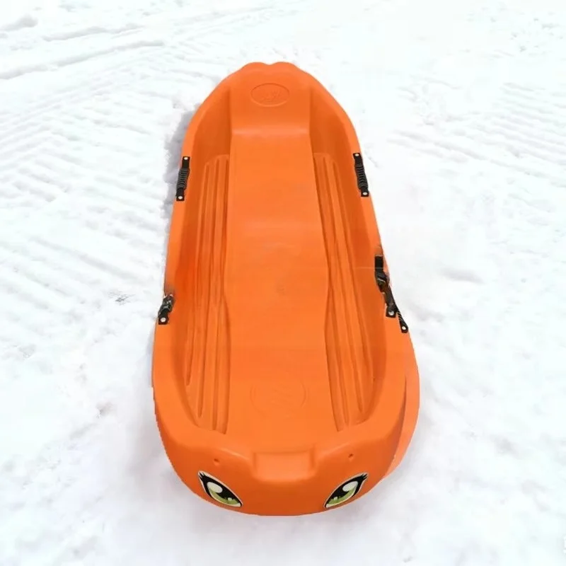 1-2 Personen Snowboard, verdicktes Kunststoff-Snowboard, kältebeständiger Schlitten 139x55cm 200kg Tragkraft