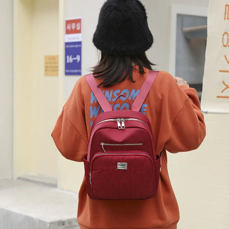 New 2024 Leisure Korean Edition Women's Oxford Backpack Fashionable and Minimalist Urban Commuter Travel Backpack