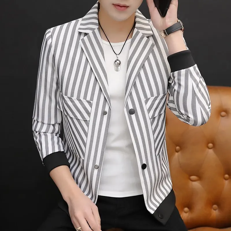 

Spring and Autumn New Product for Men's High end Soft Plush Casual Business Style Versatile Trend Suit DY4240