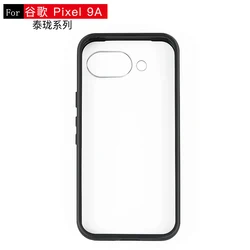 Luxury Lightweight Shockproof Phone Case with Matte Frame and Transparent Acrylic Finish for Pixel 8 Pro (Black)