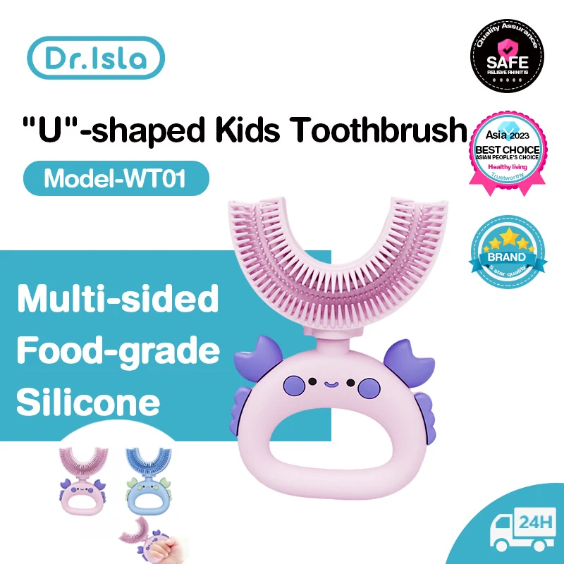 360 Degree U-shaped Baby Toothbrush Children Cleaning Toothbrush Teethers Baby Teeth Brushes Silicone Kids Teeth Oral Care