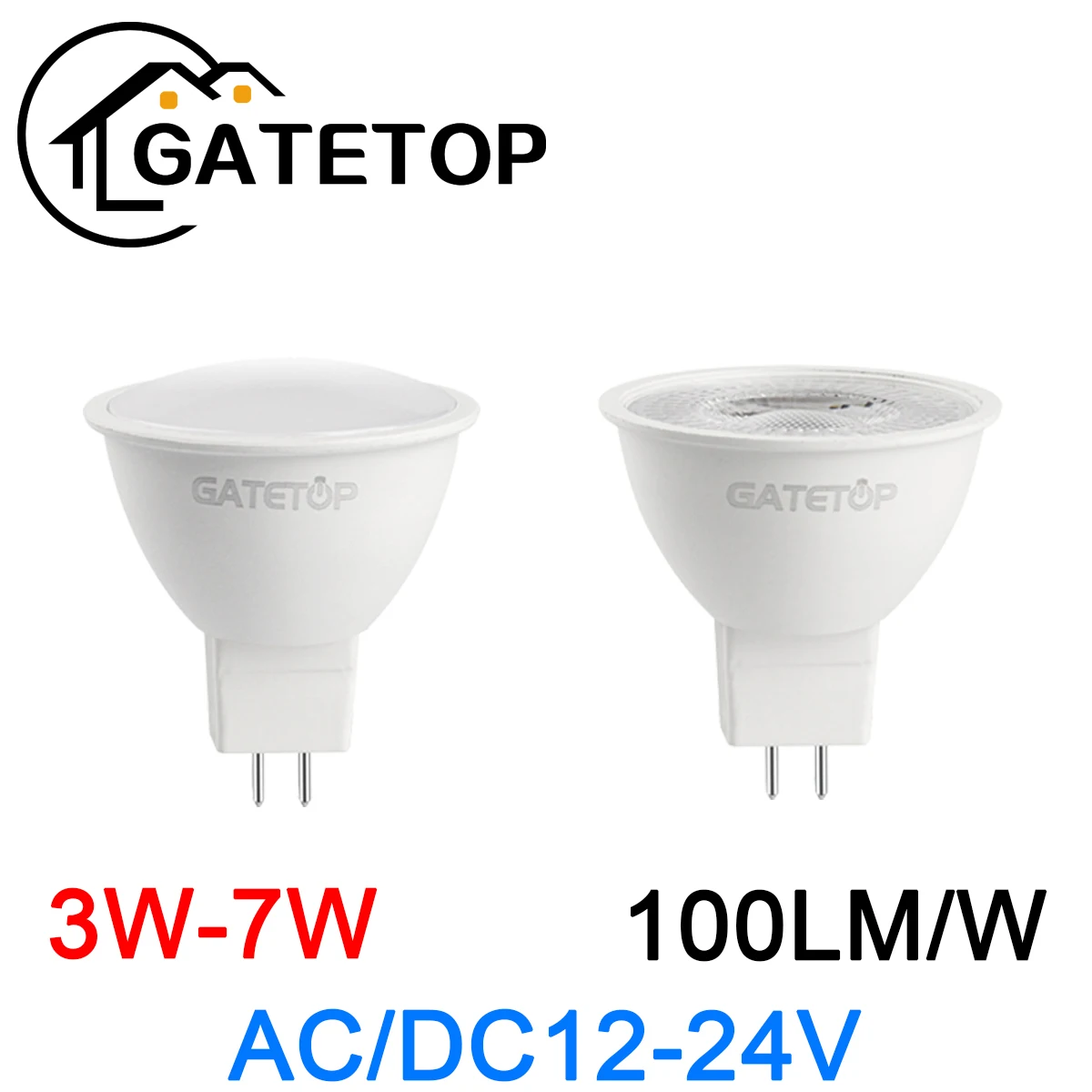 AC/DC12V-24V Spot Foco MR16 3W-7W GU 5.3  Warm White Day Light LED Light Lamp For Home Decoration Replace 50W Halogen Spotlight