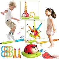 3 in 1 Ladybug Multifunction Exercise Machine Ferrule Jump Rocket Launcher Toy Sports Entertainment Game Outdoor Educational 1