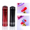 Mini 9 LED UV Light Lamp Flashlight UV Gel Adhesive Glue Curing Lamp Light Handheld Nail Dryer UV Flashlights Detector Nail Tool 3