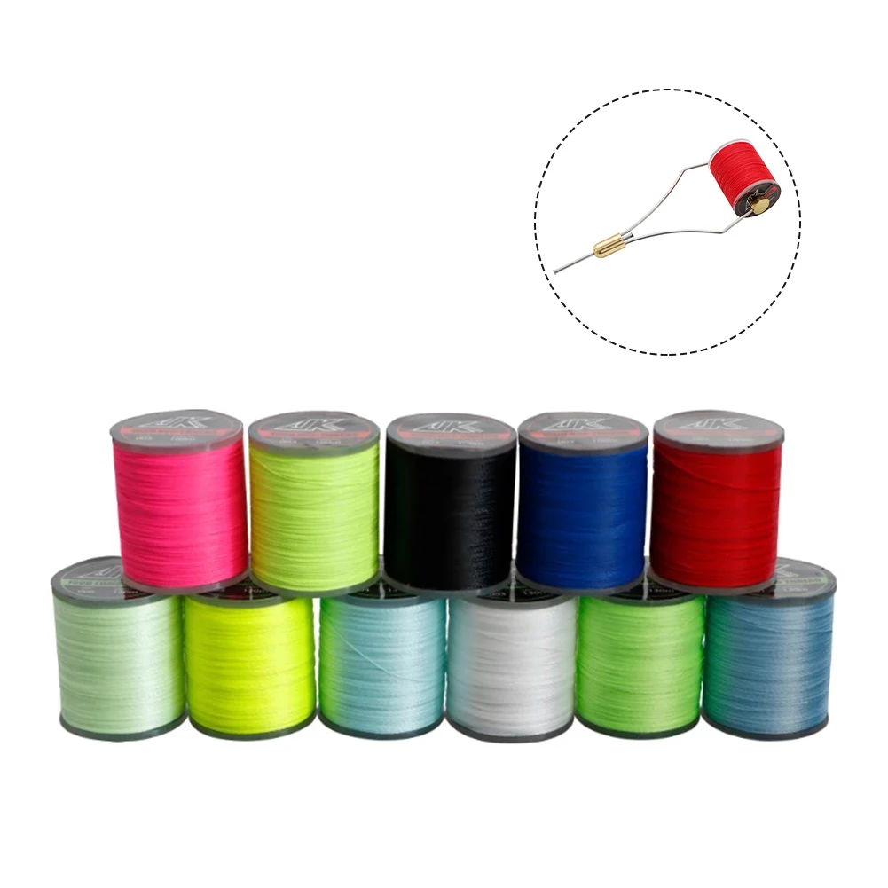 Fliegen binden 150d Faden langsam Jigging Haken Assist Line mehrfarbige DIY Binde faden für leuchtende Seefischerei Zubehör Tackle – Detail 4