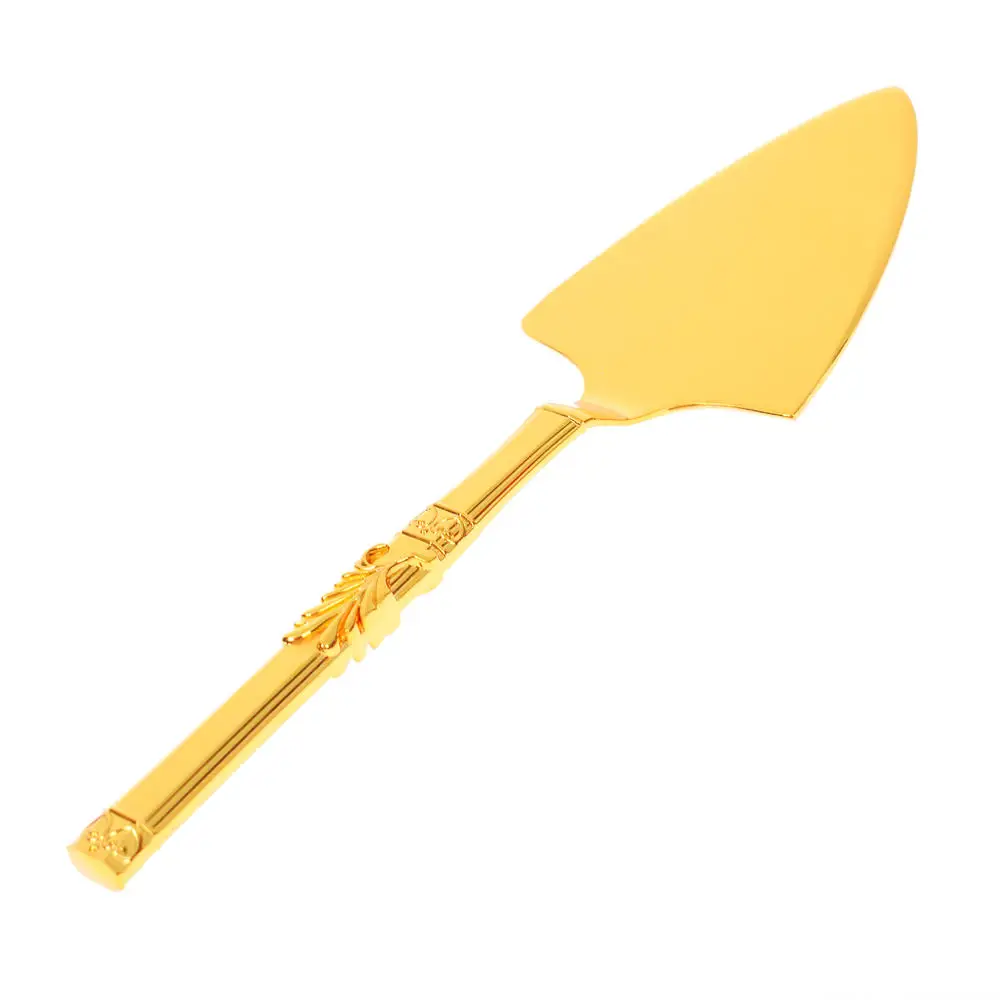 

Western-style vintage court main meal cake pizza blade gold two-piece set hotel restaurant Golden cutlery set