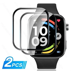 Premium 2 - Piece 9D Curved Screen Protector Soft Film - HD Clear Anti - Scratch Protective Cover - Redmi Watch 6 (2Pieces - Black)