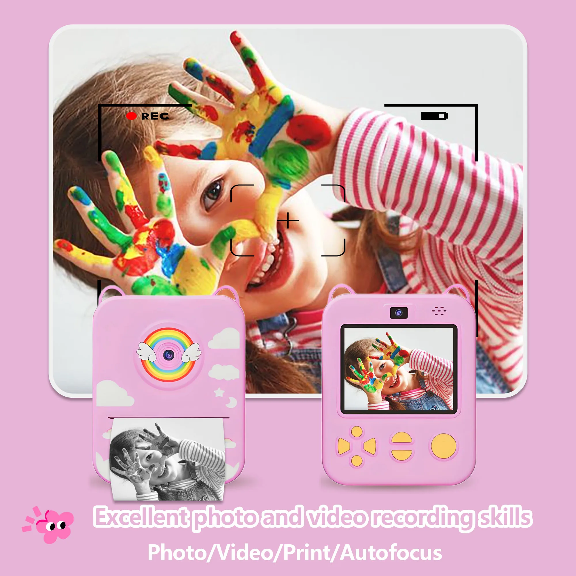 Kids Instant Print Digital Camera - Portable & Fun Photography Experience