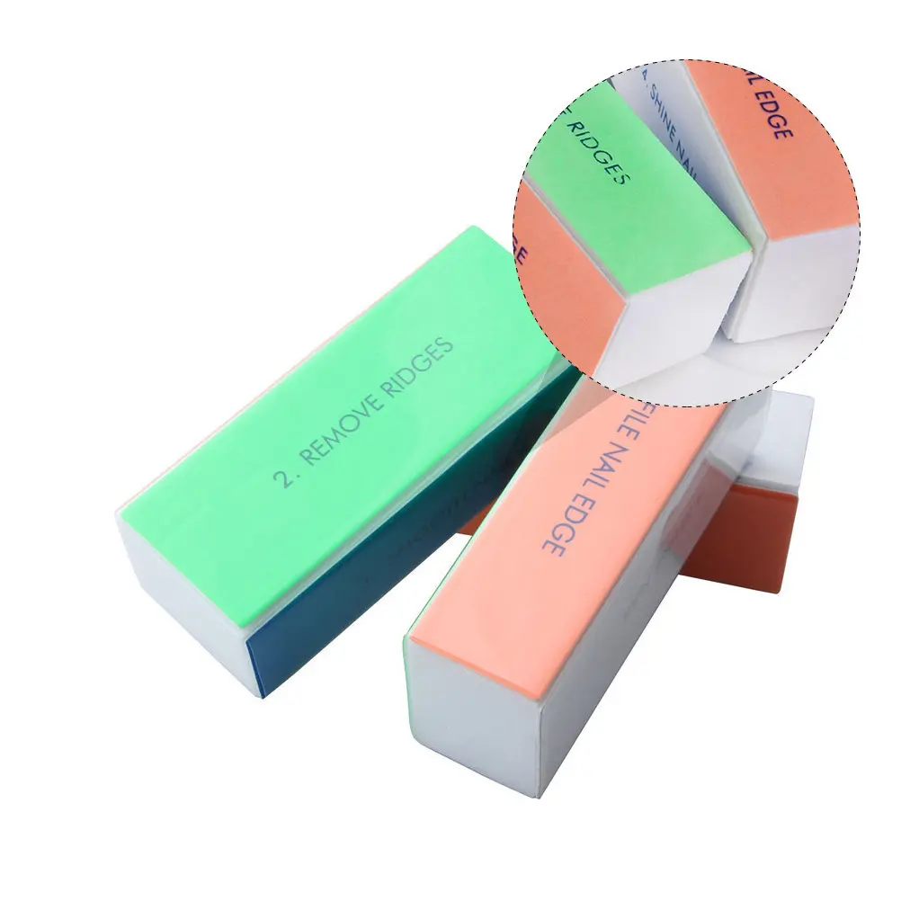 10Pcs 천연 가짜 연장용 고품질 네일 폴리싱 블록 매니큐어 페디큐어 살롱 가정용 부드러운 폴리싱 없이 사용 가능