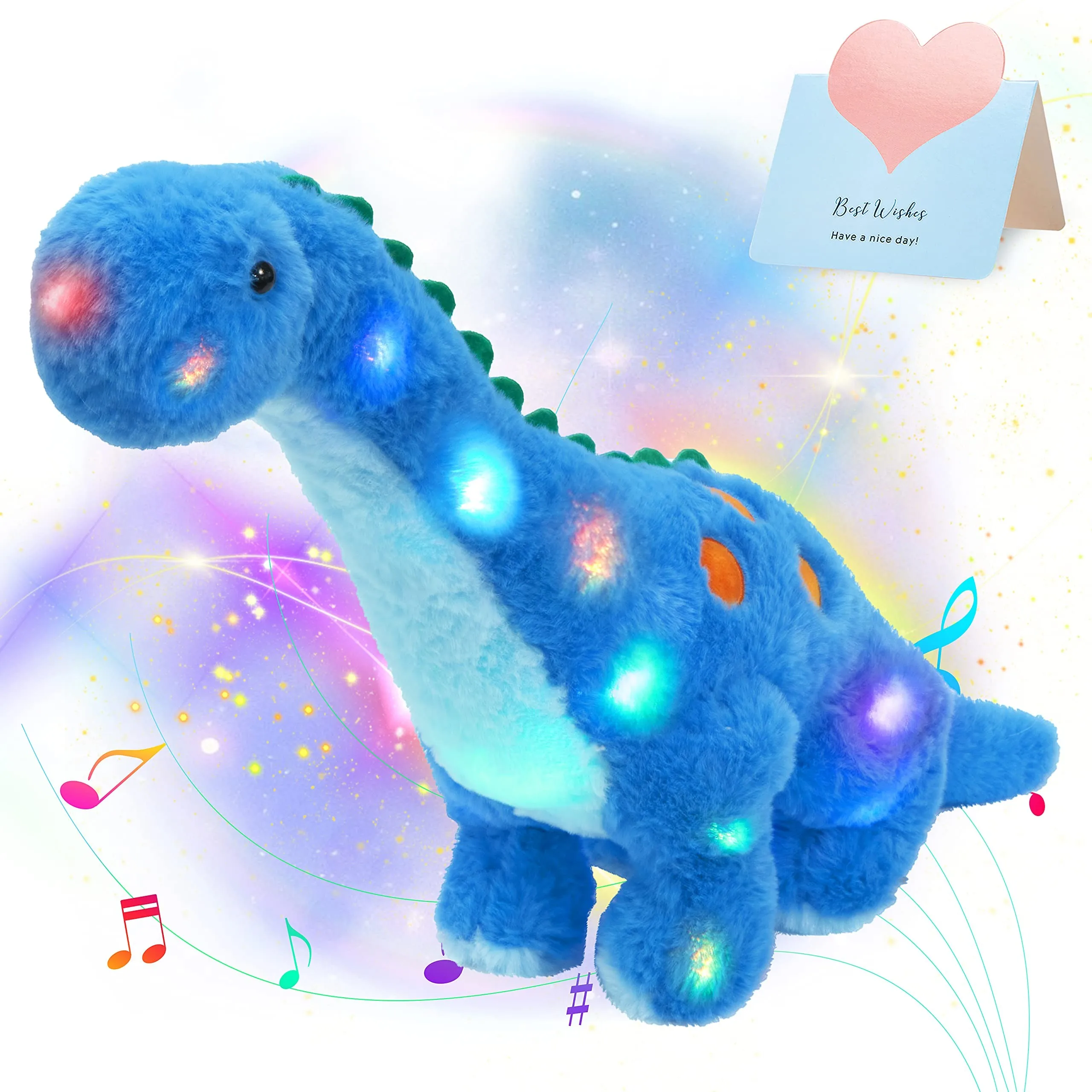 Plush Toy 25cm Dinosaur LED Light Musical Stuffed Toy