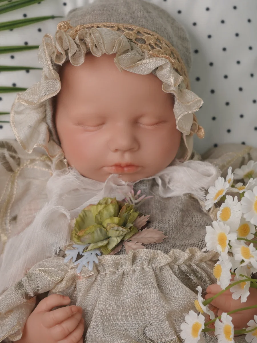 18,89 Zoll flexible Silikon-Reborn-Puppe, 3,05 kg, Reborn-Baby als Weihnachtsgeschenk, kuscheliges Baby-Mädchen zur Unterstützung bei der Heilung – Detail 2