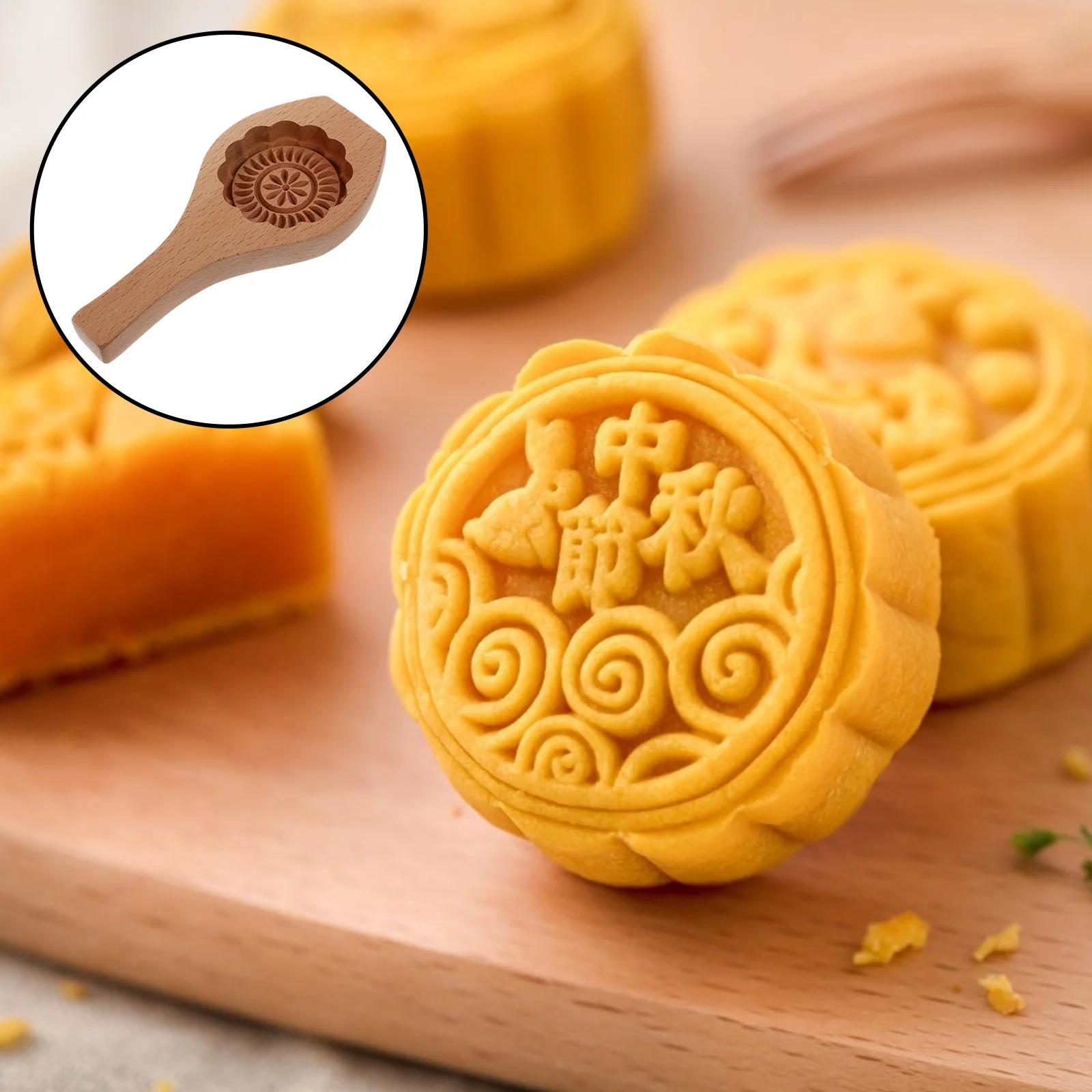 Cake Mold 1pc Vintage Chinese Moon Cake Mould Baking Tool