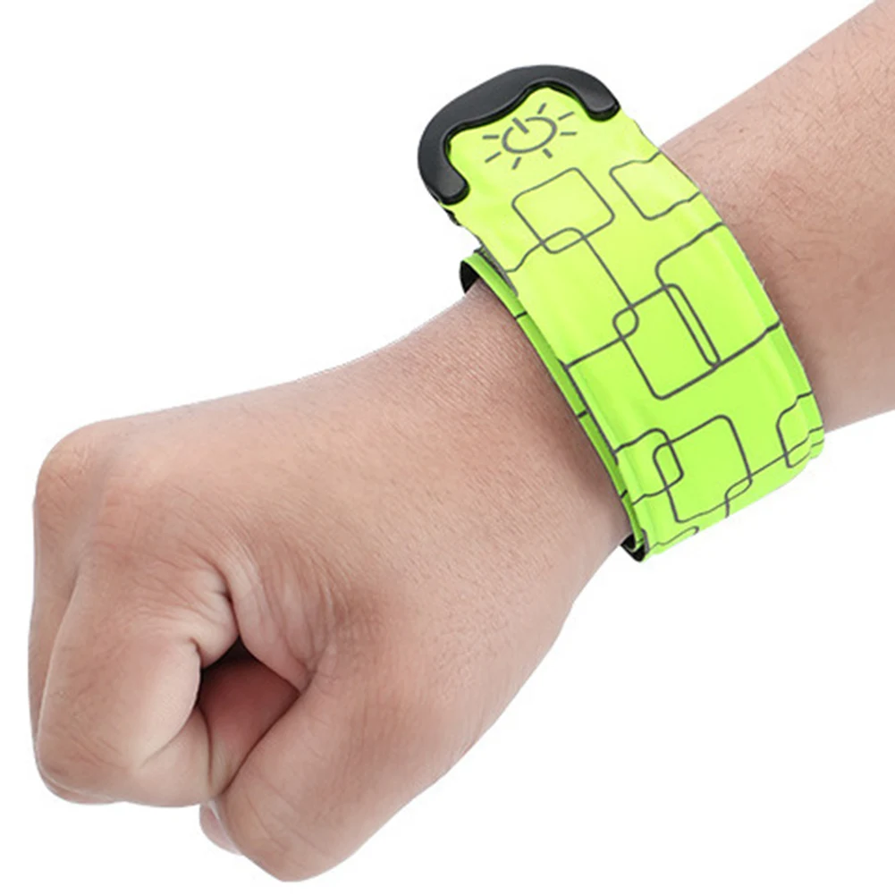 Rechargeable LED Armband 35x4cm Clap Strap Wristband Luminous Flashing Hot Pressing Tape Ring For Low-light Conditions Parts 4