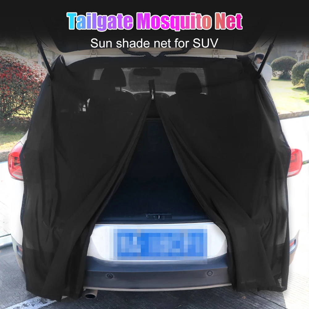 Car Tailgate Mosquito Net Anti Flying Screen Tailgate Sun Shade