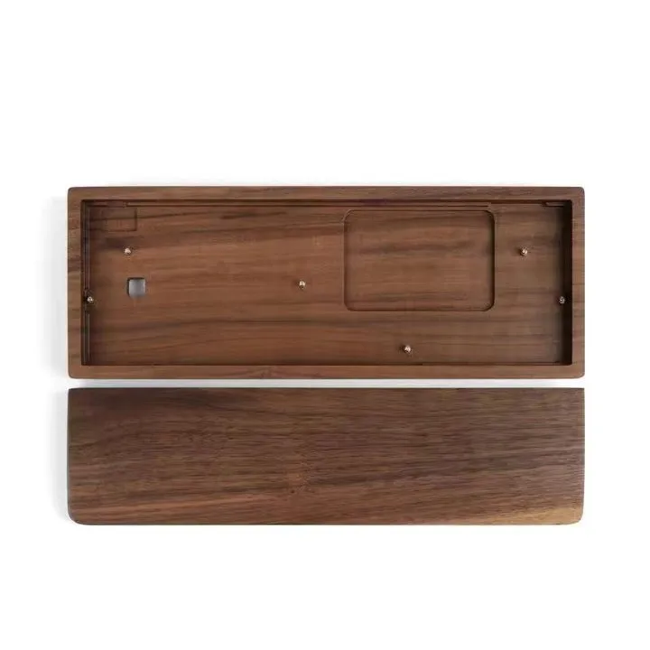 Premium Wooden Keyboard Case with Wrist Rest for 60% Mechanical Keyboards - High Quality Finish