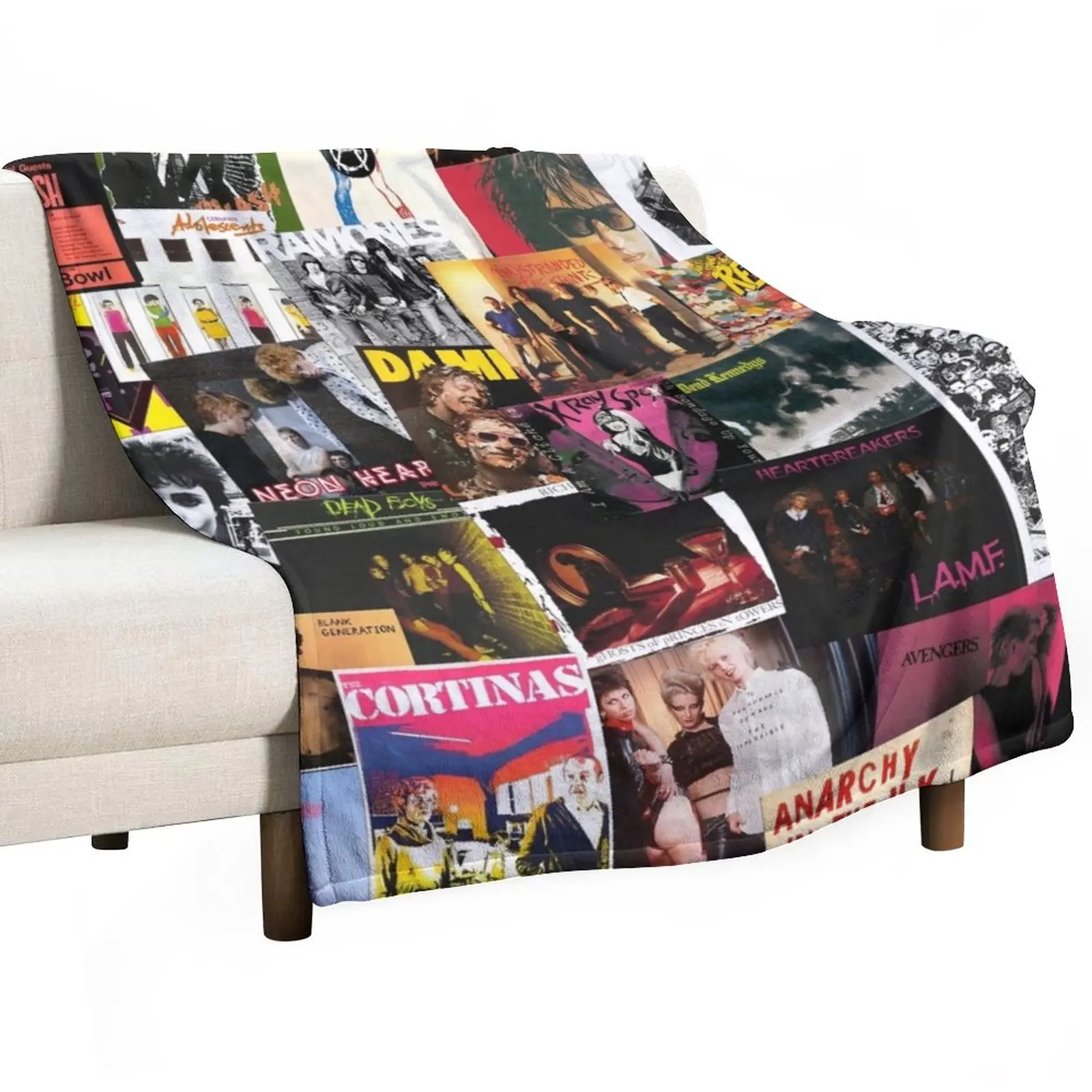 

70s Punk Rock Music Throw Blanket Luxury St Blanket Summer Bedding Blankets Beach Blanket Kid'S Blanket