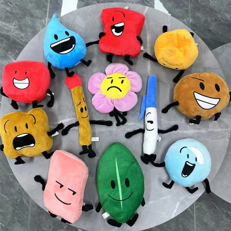 BFDI Plush Toy Dream Island Stuffed Doll Leafy Firey Flower Waterdrop  Bubble Animal Plant Plushie Pillows Kids Gifts - AliExpress