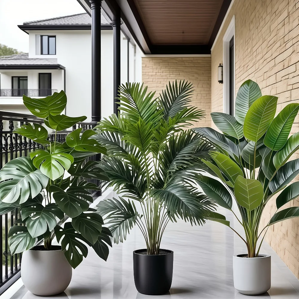 3pcs Large Artificial Areca Palm Plant with 36 Leaves Tropical Potted Plants 4