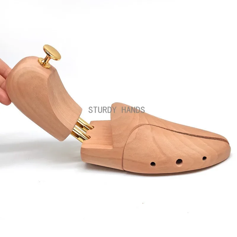 1 pair adjustable lotus wood shoe shapers men's shoe stretcher support men's boot expansion device