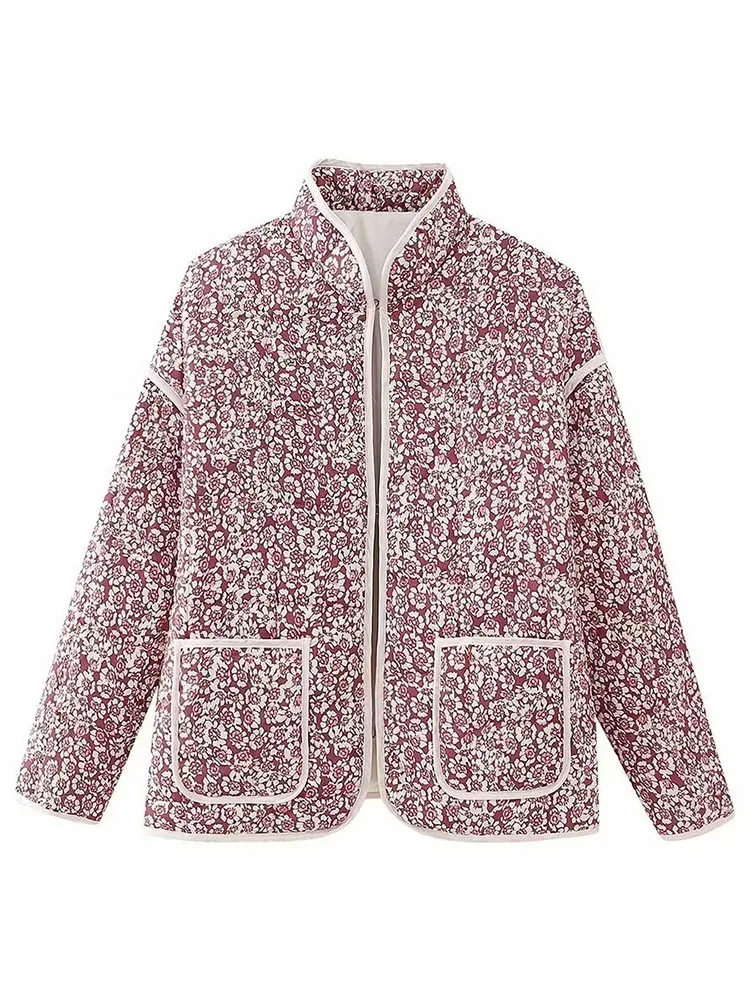 

Winter new women's fashion European and American casual versatile zipper cotton jacket