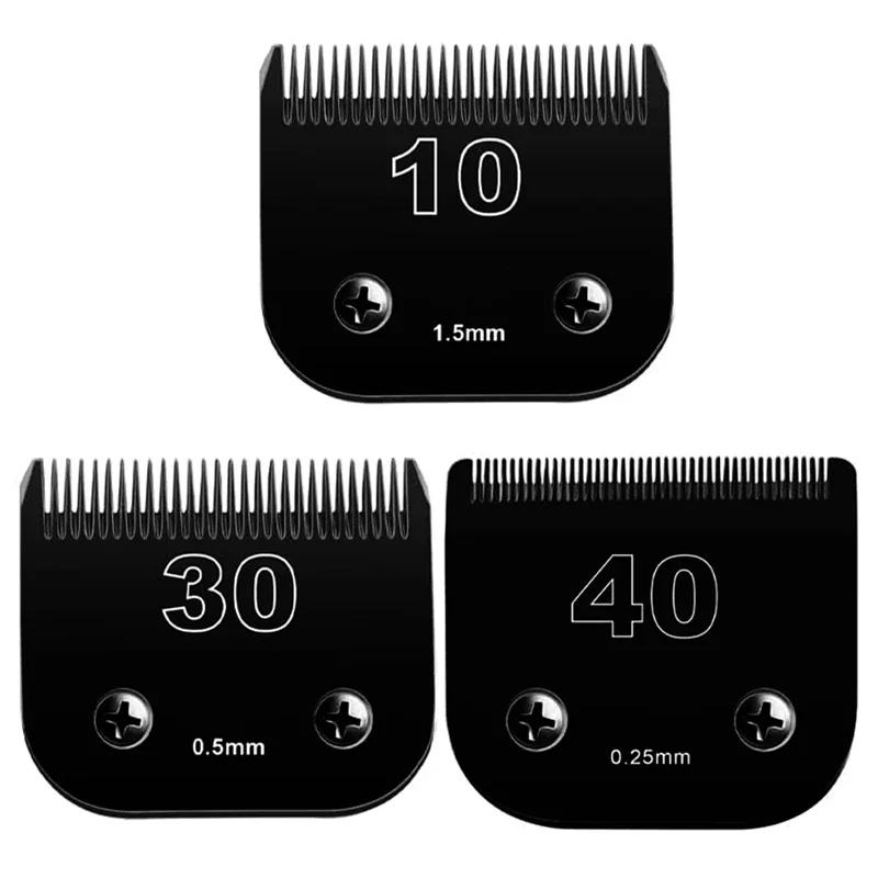 Black Detachable Pet Dog Grooming Clipper Stainless Steel Blade Compatible with Most Andis,Oster A5,Wahl KM10 Series Clippers