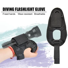 

Scuba Diving Flashlight Glove Left/Right Hand Adjustable Strap Fix Flashlight Keep Hands Free Diving Accessories for Men Women