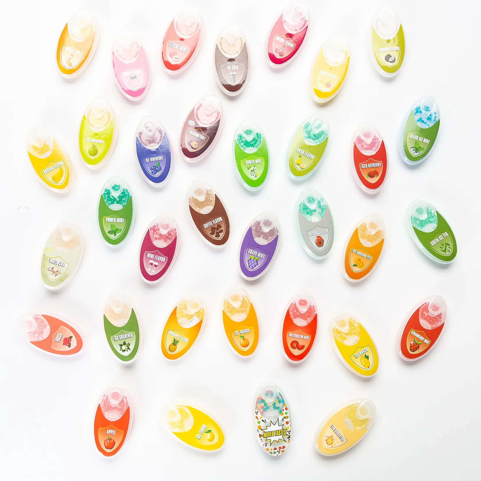 

100pcs Mix Fruit Flavor Menthol Capsule Mint Beads Explosion Cigarette Pops Crush Ball Filter For Smoking Holder Accessories
