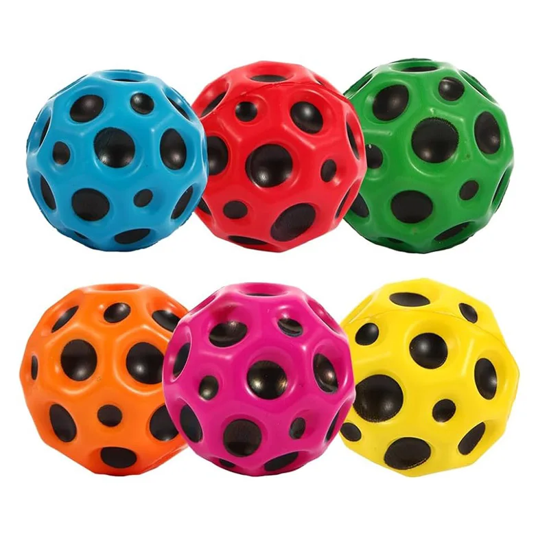 10/5PCS Moon Space Balls Super High Bouncing Children Sensory Toys Hand Eye Coordination Outdoor Fun Carnival Party Games 4