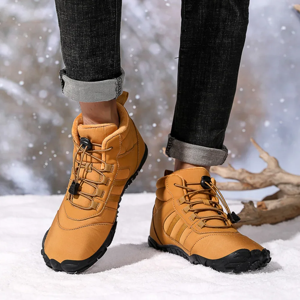 2023 Winter Booties Men Snow BareFoot Casual Shoes Outdoor Work Shoes Ladies Warm Fur Men Ankle Shoes Male Snow Boots Big Size 5