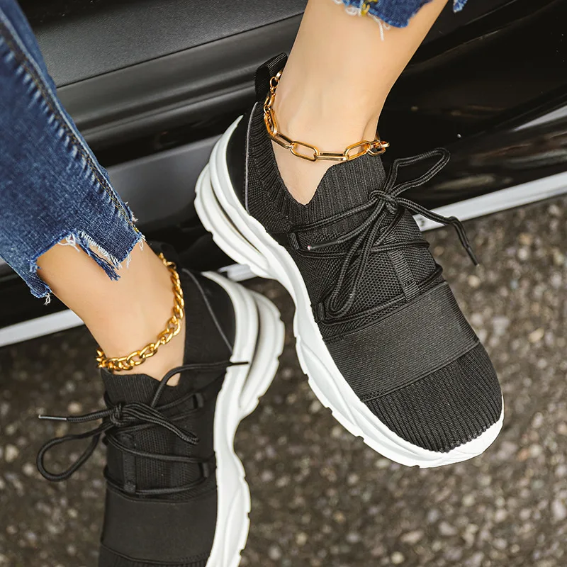 Women's Sports Shoes Casual Sneakers Mesh Running Ladies Shoes for Women 2023 Platform Luxury Fashion Wedge Shoes Tenis Feminino