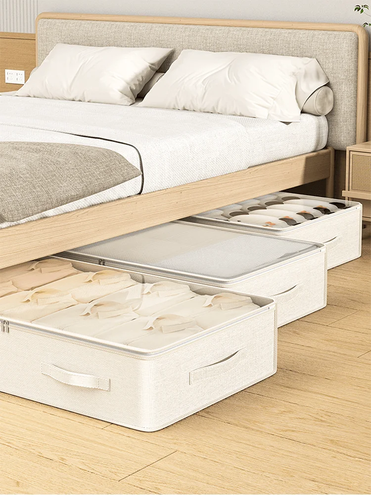 1PC Fabric perspective bed bottom storage bag, clothing storage bag, suitable for storing empty space under the bed at home 2
