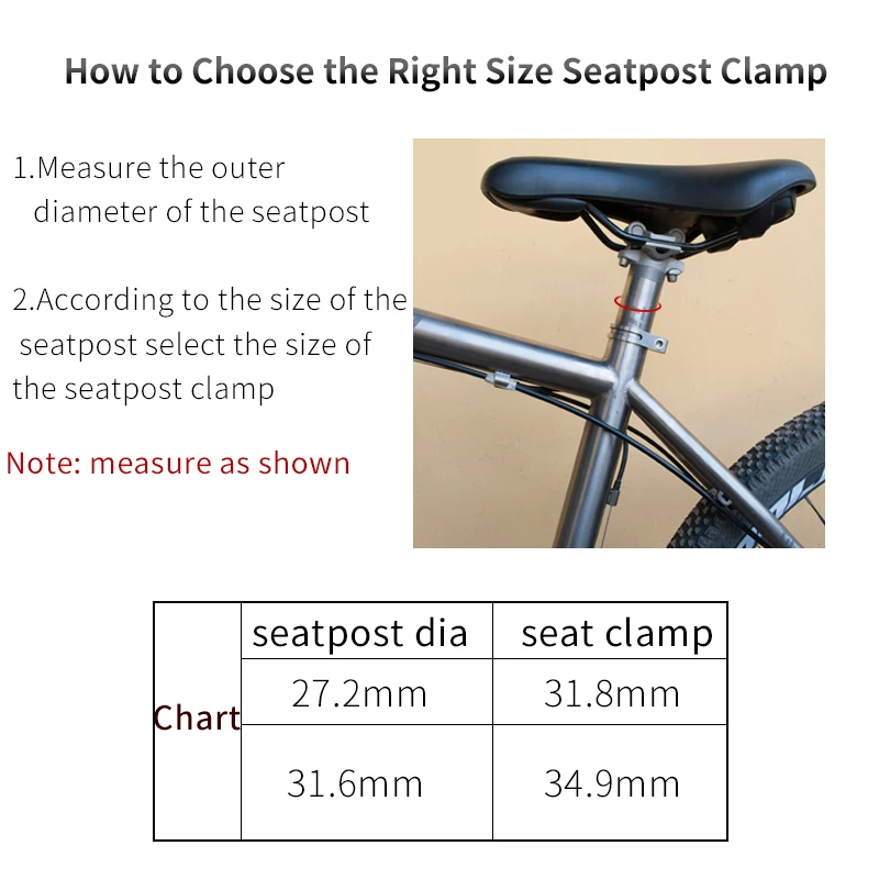 Chart How To Determine Seatpost Clamp Size Bike Seatpost Clamp
