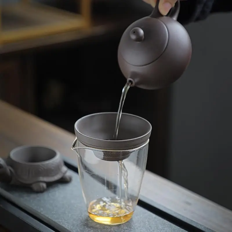 Purple clay tea filter net separator Yixing hundred hole separation accessories tea infuser tea strainer tea filter