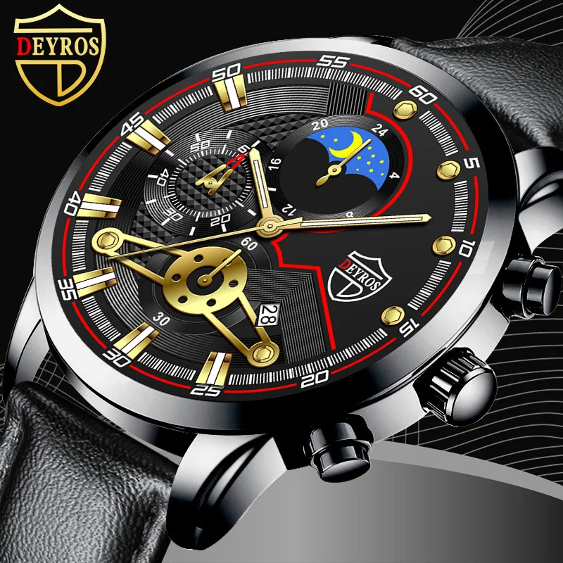 

New Arrival Luminous Men's Watch Round Men's Calendar Quartz Watch Men's Stainless Steel Watch Relojes Para Hombre